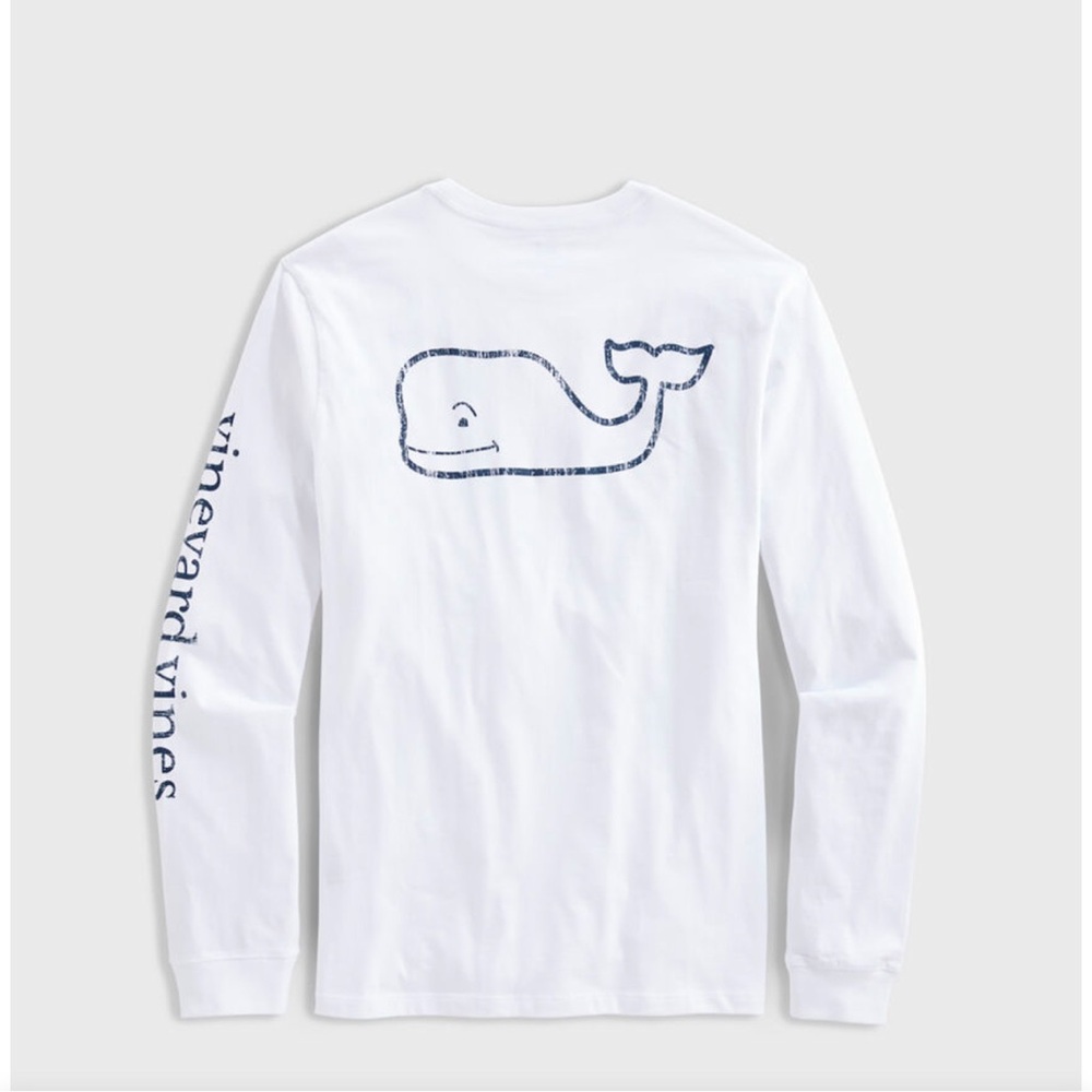 Vineyard Vines Vintage Long Sleeve Whale Pocket Tee